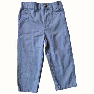 Carter's Solid Blue Straight Leg Pants Unisex Baby Size 18 Months